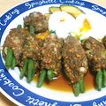 yuqino's cooksnap of when they made ■さやいんげんのつくね～甘辛タレ■.