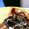 夏蜜柑©'s cooksnap of when they made たこ焼きの残り具材と残りご飯でお好み焼き.