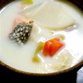 karutape's cooksnap of when they made 鮭と芋とキノコまで？！豆乳味噌汁.