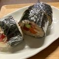 momナナ's cooksnap of when they made ラップでキレイ☆巻き寿司の切り方.