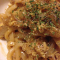 Lecle's cooksnap of when they made 釜玉風ほっこり焼きうどん.