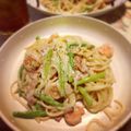 おびまり's cooksnap of when they made 海老とアスパラガスのクリームパスタ.