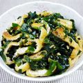 ななみぃ's cooksnap of when they made ✿カリカリお揚げとワカメの葱醤油和え✿.