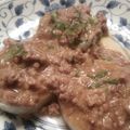 なつ★なつ's cooksnap of when they made 和風大根ステーキ☆甘めな肉味噌添え.