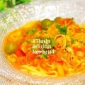 ruruchirin's cooksnap of when they made エビとグリーンオリーブのトマトスパゲティ.