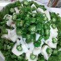 ひぃちゃんひー's cooksnap of when they made オクラ×長芋のネバネバ豆腐サラダ♪.