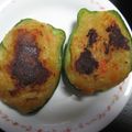 mugimu's cooksnap of when they made ピーマンのカレーポテト詰め.