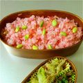スージー＆ジル's cooksnap of when they made 大人かわいいピンク♡枝豆と紅生姜ご飯弁当.