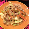 ★Chiffon★'s cooksnap of when they made 豚肉と野菜のカレーしょうゆ糀炒め.