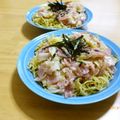 夏の記念日's cooksnap of when they made 簡単ヘルシー★きゃべつとベーコンの焼そば.
