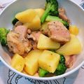 酢ｻﾜｰ's cooksnap of when they made 鶏とジャガイモの塩麹炒め☆バジル風味.