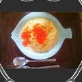 yoko_n9's cooksnap of when they made 生ウニのクリームパスタ★イクラ添え.