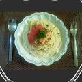 yoko_n9's cooksnap of when they made 生ウニのクリームパスタ★イクラ添え.