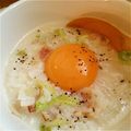 R a i n's cooksnap of when they made 冷やご飯でカルボナーラ風リゾット★音更.