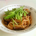 女子力あげたい's cooksnap of when they made きのことベーコンの和風パスタ.
