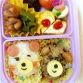 こたまごゆう's cooksnap of when they made キャラ弁＊耳も簡単に＊くまちゃん.