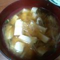 灯籠猫's cooksnap of when they made 時短☆千切り大根と豆腐のみそ汁.