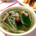 pyonpoco's cooksnap of when they made もやしのアジアンスープ.