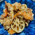 ももぶぅぅぅ's cooksnap of when they made 旨シャキ♪豚コマ肉とレンコンの甘辛炒め.