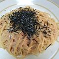 なか丸's cooksnap of when they made 飽きない！わが家のタラコスパゲッティー.