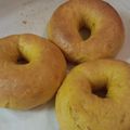 panda0000's cooksnap of when they made ハロウィン★南瓜と豆腐のベーグル.