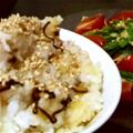 雨好き's cooksnap of when they made さつまいもと塩昆布の味ご飯.