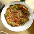 ひび稚魚's cooksnap of when they made 桜海老としし唐の卵焼き。.