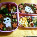 Candy°'s cooksnap of when they made ★ハロウィンに♪そぼろお化け弁当.