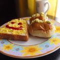 NAGANO久留米's cooksnap of when they made 残ったたまごサラダでトースト　オムレツ風.