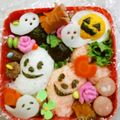 choco晴's cooksnap of when they made ハロウィン弁当に! かまぼこおばけ.