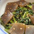 福岡ノエフ's cooksnap of when they made 大根菜とこんにゃくの味噌炒め.