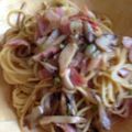 ずぼらちゃん４３７'s cooksnap of when they made ★☆長ネギとベーコンの和風パスタ☆★.