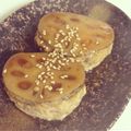 にゃにたん's cooksnap of when they made カリっと美味しい☆レンコンのはさみ焼き☆.