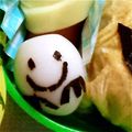 まゆりくひな's cooksnap of when they made ☆簡単☆　ハロウィンに　うずらお化け.