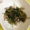 ぽん太とチー子's cooksnap of when they made 空心菜としいたけと豚肉の炒め物.