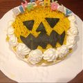 さくらぶん３'s cooksnap of when they made ハロウィンにレアチーズカボチャケーキ.