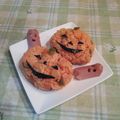 オレンジリング's cooksnap of when they made キャラ弁☆ジャックオランタンおにぎり.