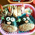 イロちゃん's cooksnap of when they made キャラ弁☆秋の栗ちゃんおにぎり弁当♪.