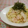 赤い電話's cooksnap of when they made 明太子とシーフードのクリームパスタ.