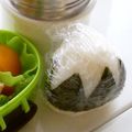 くまのかなほ's cooksnap of when they made キャラ弁♪　富士山おにぎり.