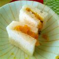 もここあらぶ's cooksnap of when they made 離乳期☆手づかみ一口サンドイッチ♪.