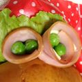 ネコミチ's cooksnap of when they made お弁当に♫ くるくるハム＆レタス♫デコ弁.