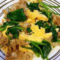とうりい's cooksnap of when they made ほうれん草、玉子、豚肉の炒め物.