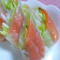 mikkusan's cooksnap of when they made サーモン生春巻き.