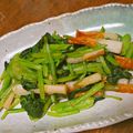 mokun's cooksnap of when they made 小松菜ハムのわさび醤油和え.