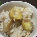 ノリサン's cooksnap of when they made 秋のめぐみ　きのこの入った栗ごはん.