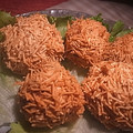 tommmi's cooksnap of when they made 簡単　鶏つくねのいが栗揚げ❤.