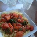 hinata︎♡'s cooksnap of when they made 混ぜるだけの簡単トマトとバシル冷製パスタ.