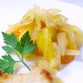 PanDomo's cooksnap of when they made 酢玉ねぎ＆炒めた玉ねぎ・パプリカの和え物.