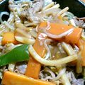 まめももちゃん's cooksnap of when they made 牛細切れ肉で☆ニンニクコチュジャン炒め☆.